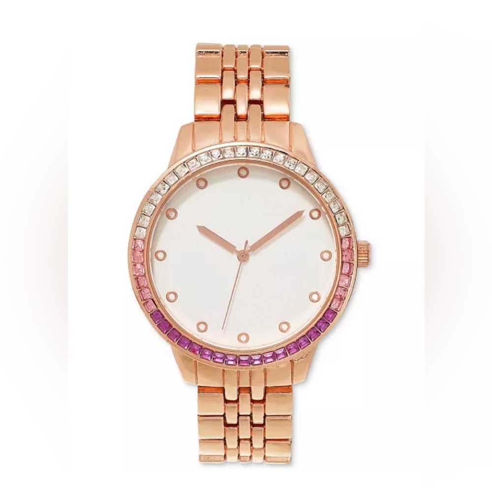 INC International Concepts Ladies Gold Watch 42mm NWT